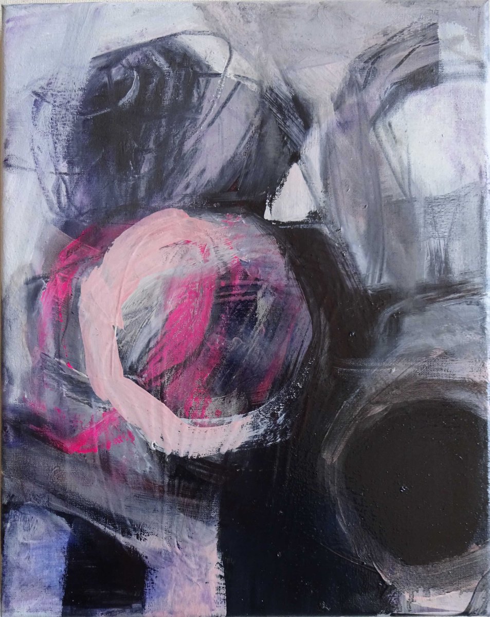 Expressive Abstract Acrylic Painting By Cynthia Gregorova, 9 X 12, Litmus Canvases, Original Artwork