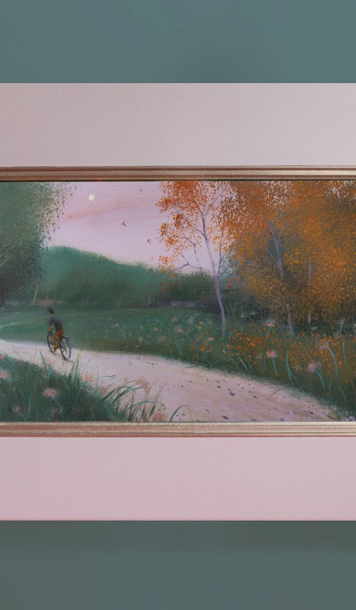 Twilight in Richmond park - framed ready to hang by Ayna Paisley