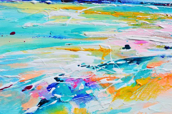 Blushing Sea Sunset - Colorful Seascape