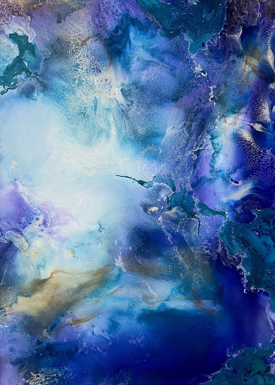 Ocean Blue Abstract Artwork