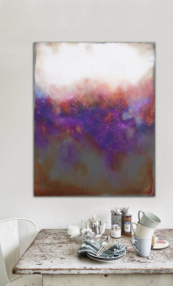 raw purple in rust (100 x 80 cm)
