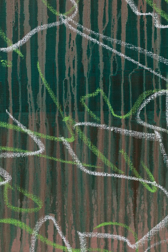 Monstera Double Shadows Green White