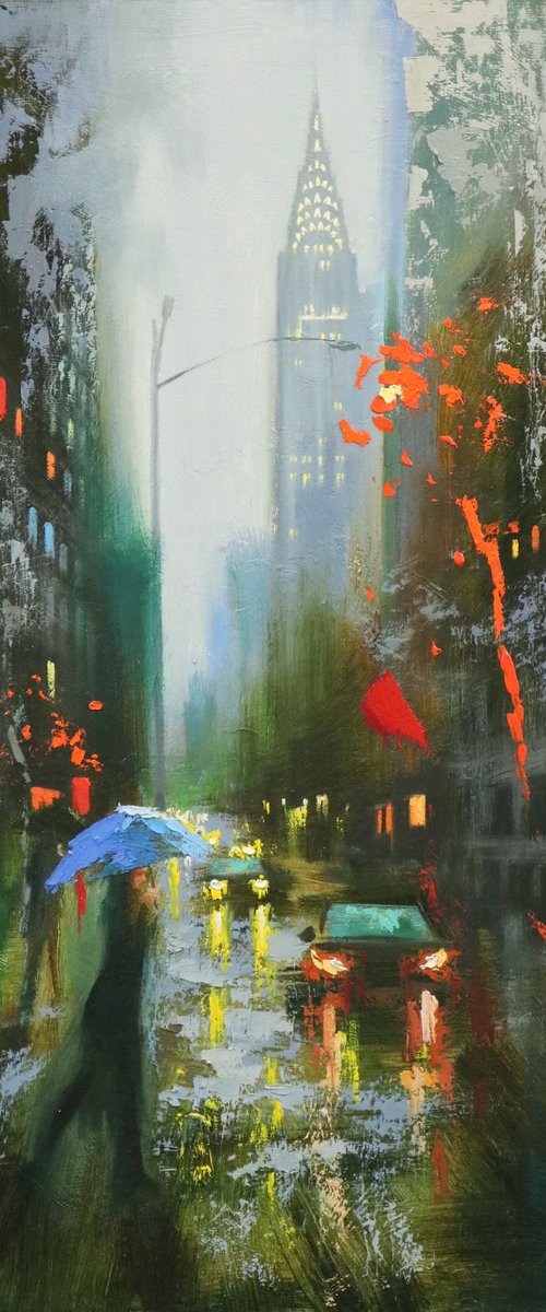A Rainy Day in Lexington Avenue by Chin H Shin