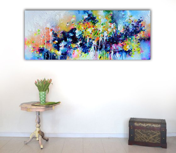 Fresh Moods 46 - Large Gallery Quality Ready to Hang Abstract Painting, Pastel Colors