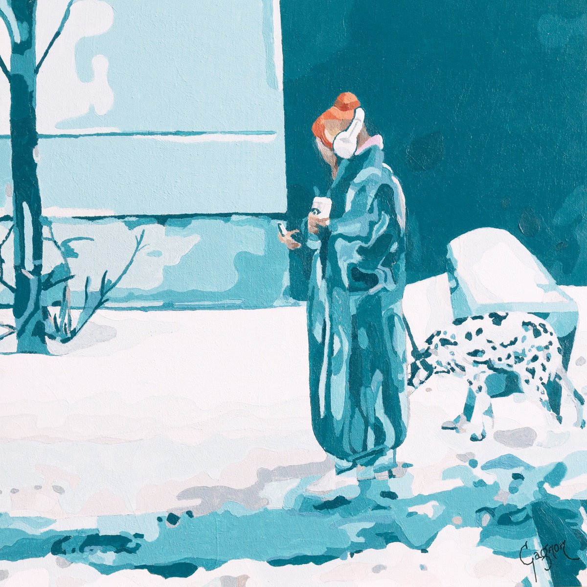  Winter Blues By Lynda Gagnon, 12 X 12, Artwork For Sale On Artfinder