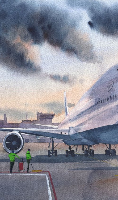 Airplane Boeing 747-8 Lufthansa by Oleksii Iakurin