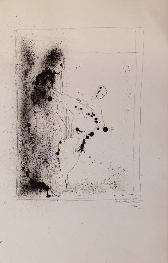 Drip-drawing #2, 32x50 cm