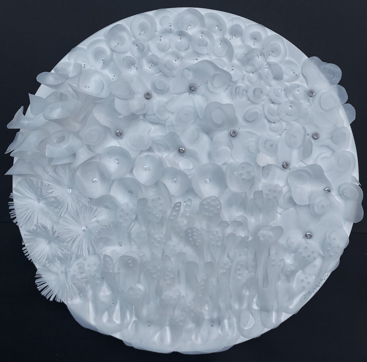 Impressionistic Landscape Relief By Swapna Namboodiri, 20 X 20", Life Down Under-2, Original Artwork