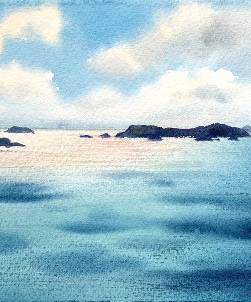 Reefs and clouds by Eugenia Gorbacheva