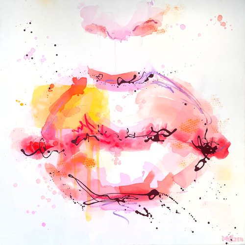 Red lips by Monique van Steen
