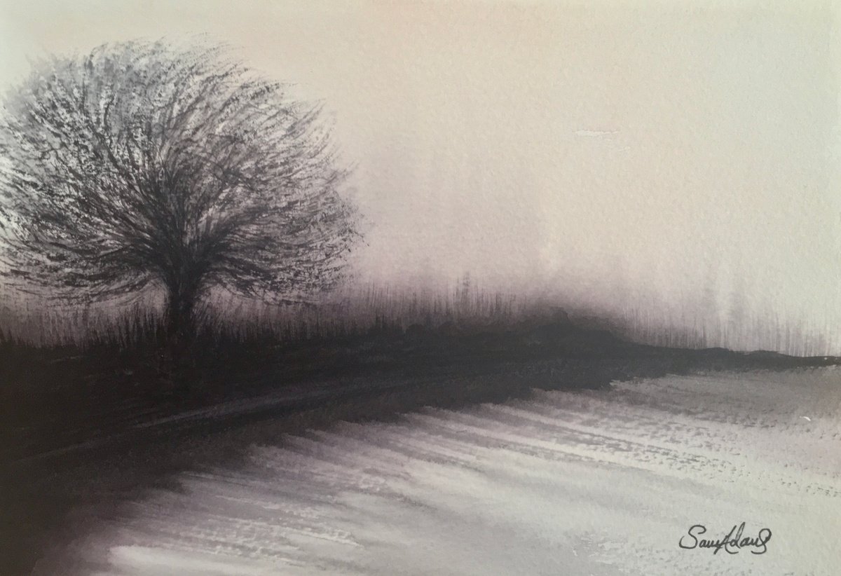 Byway to Ox drove by Samantha Adams professional watercolorist