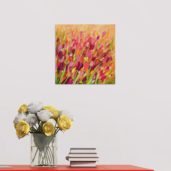 Springtime Tulips, floral art, flowers