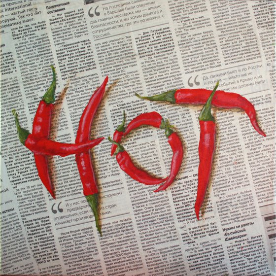Hot Peppers /  ORIGINAL PAINTING