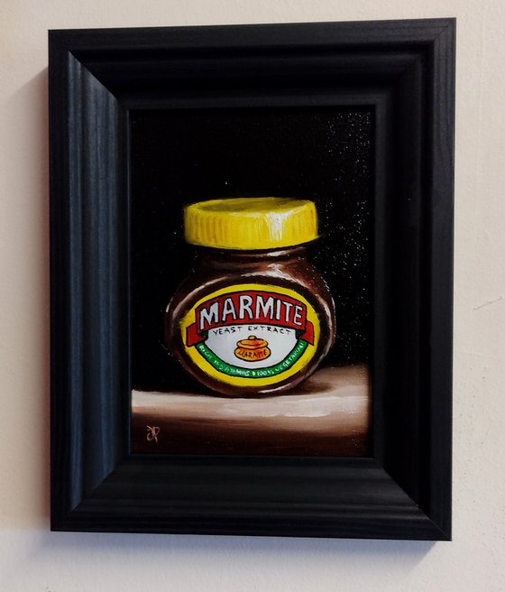 Marmite framed still life