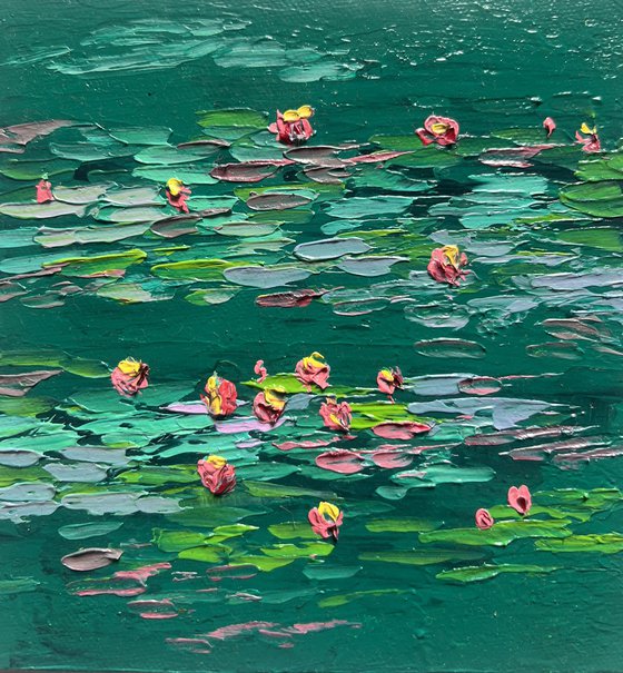 Green Water Lilies Pond