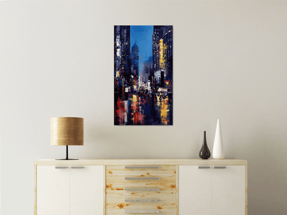 ABSTRACT CITYSCAPE. " Night city lights"