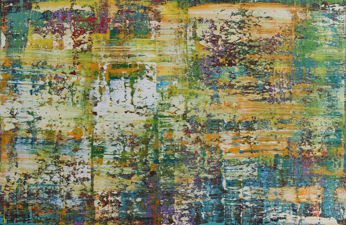 Abstract Oil Painting By Koen Lybaert, 79 X 51", Abstract N°2878, Original Artwork