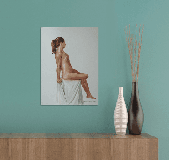 Seated female nude