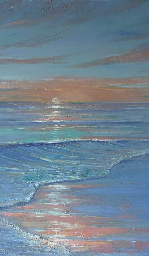 "Beautiful Sea". Original oil painting by Mary Voloshyna