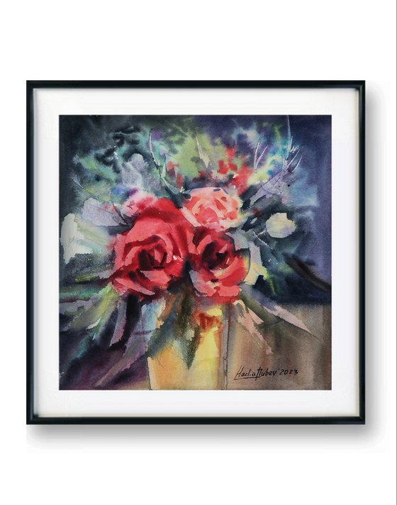 Roses. Original artwork .