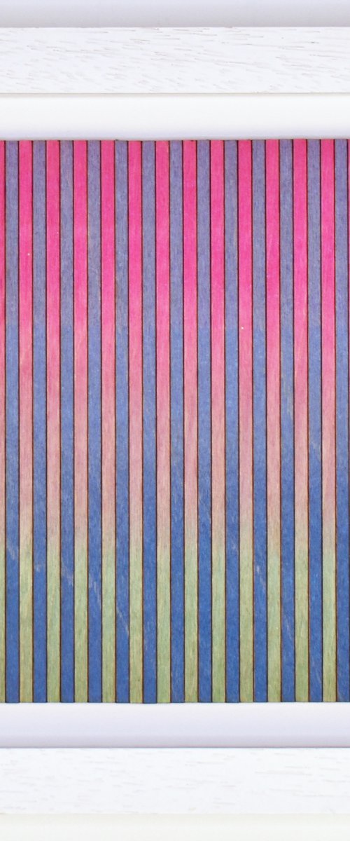 Green and purple landscape stripe by Amelia Coward