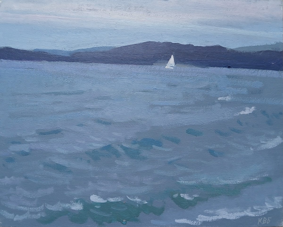 Impressionistic Landscape Oil Painting By Vasyl Koval, 12 X 9", Before The Storm, Original Artwork