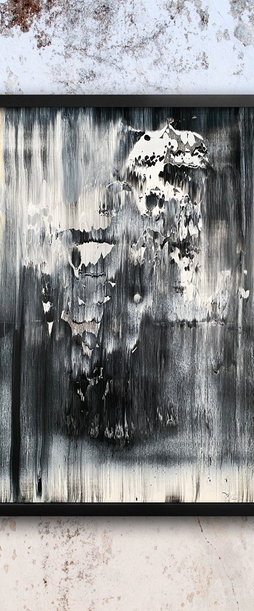 "Before The Dawn" - Original PMS Abstract Acrylic Painting On Plexiglass, Framed - 26" x 26" by Preston M. Smith (PMS)