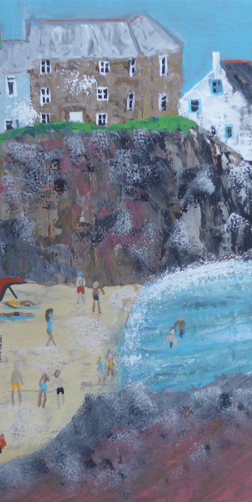 Cawsand Bathers by Elaine Allender