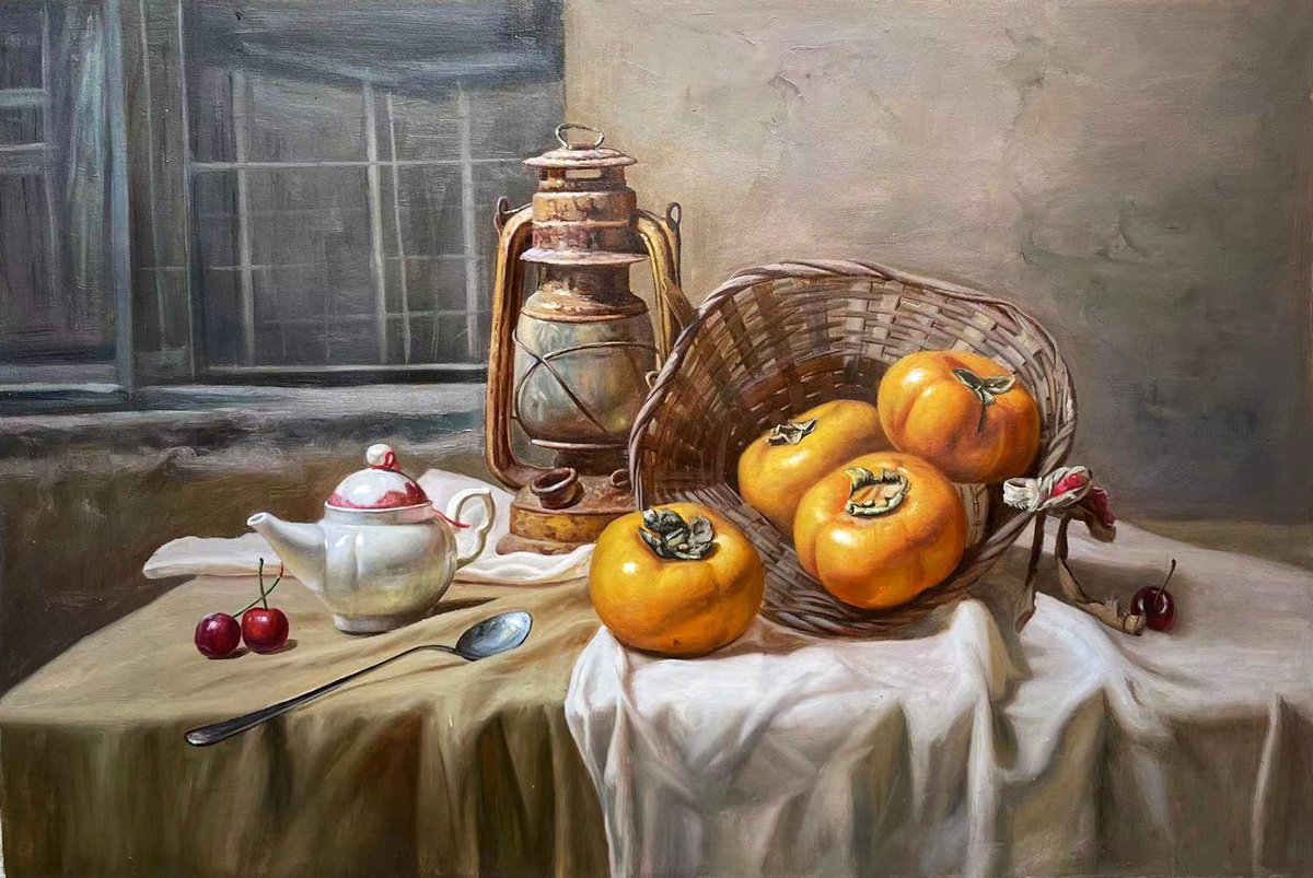 Still life painting T211 by Kunlong Wang