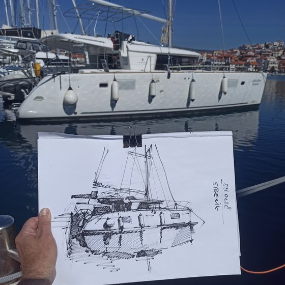Lagoon 450F Catamaran Original Liner Sketch