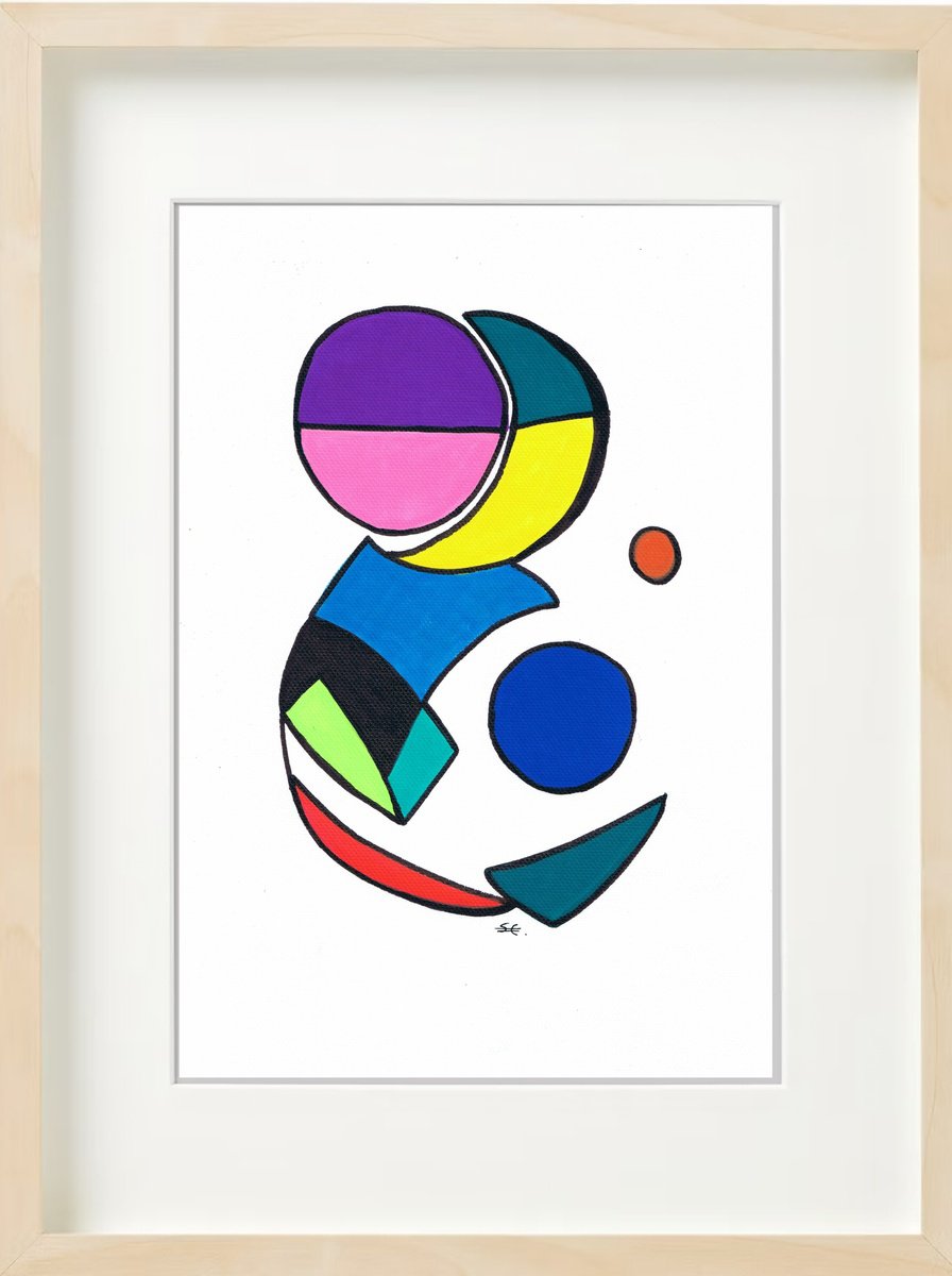 Abstract Acrylic Painting By Carla Sa Fernandes, 13 X 17, Ss45.S1, Original Artwork