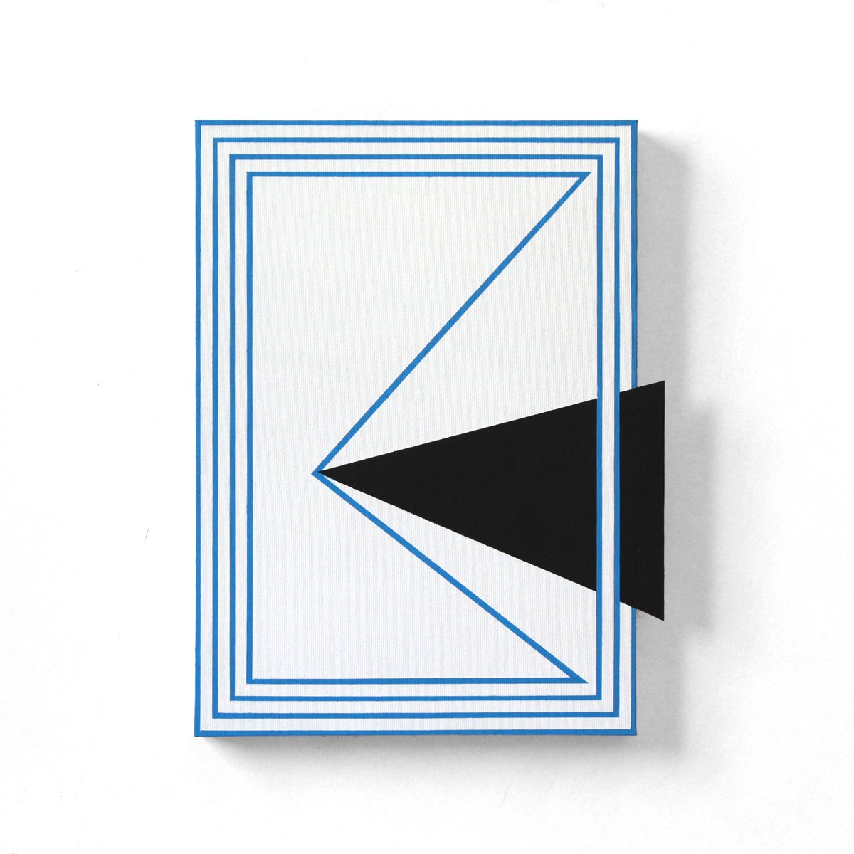 Geometric Abstract Acrylic Painting By Martin Singer, 11 X 14", 4L1T-22, Original Artwork