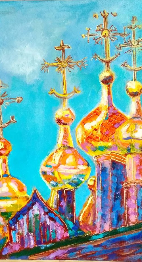 Golden domes by Yulia Berseneva