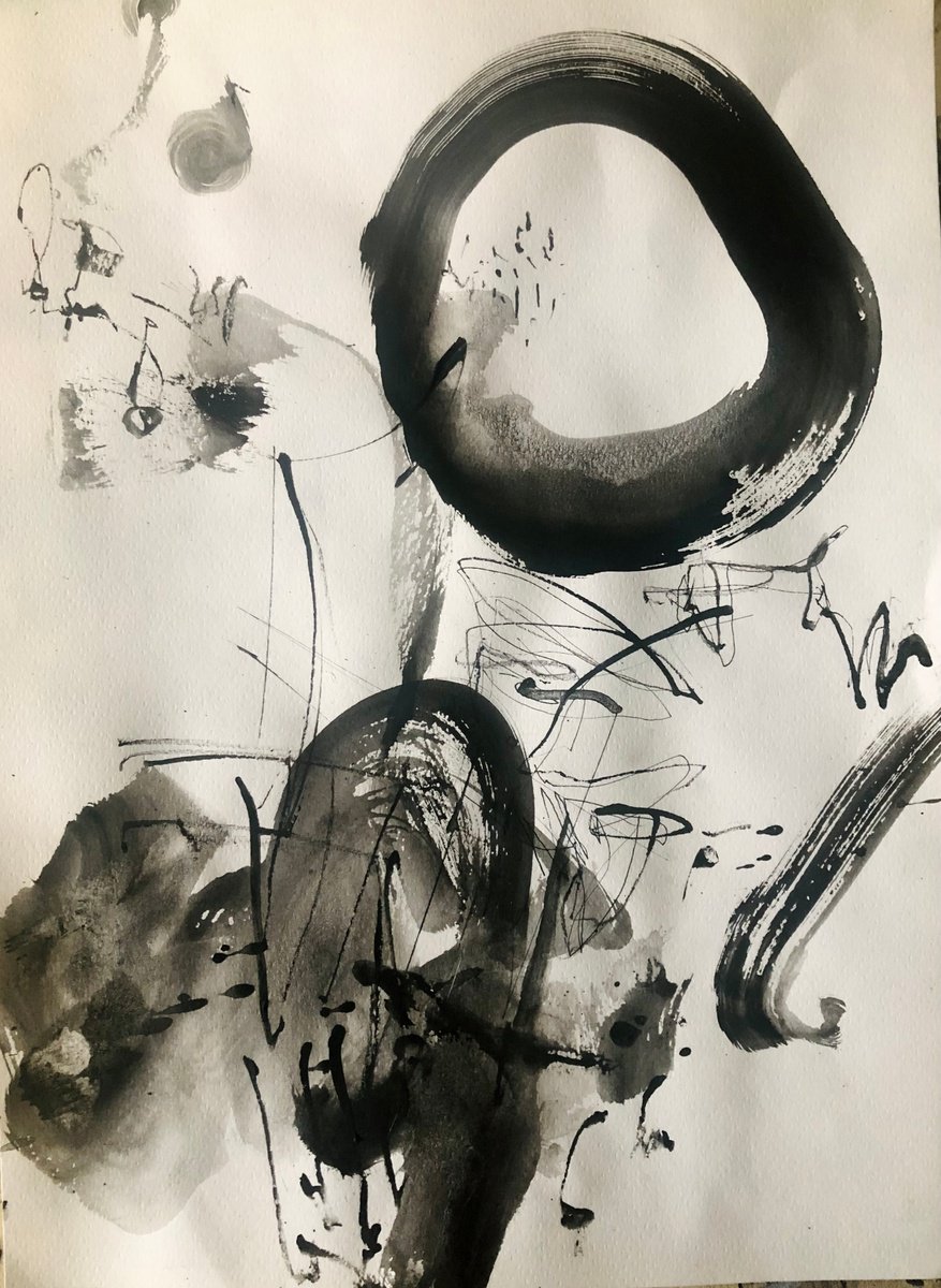 Black and white abstract painting.Untitled by Ilaria Dessi?