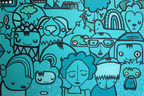 Cool Blue Crowd