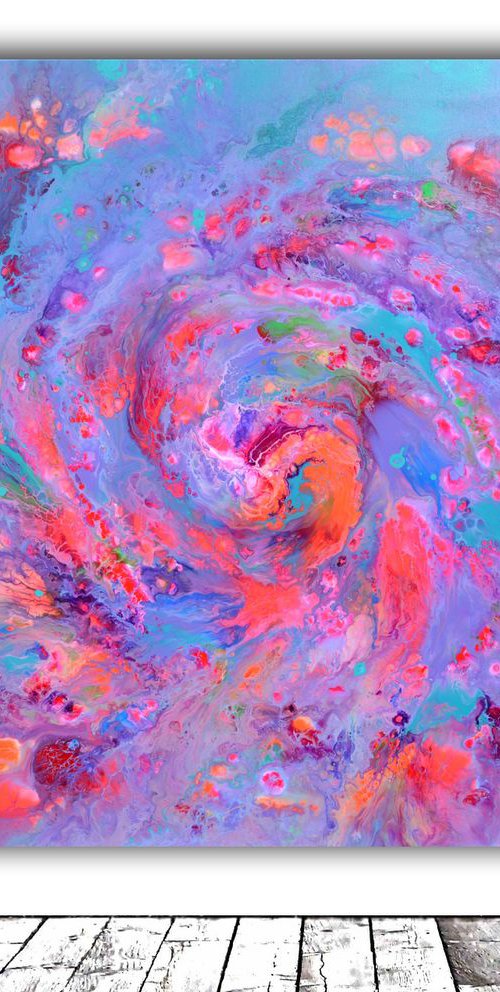 NEBULA 5 - Large Painting, 80x80 cm, Abstract Painting, Modern Art - Ready to Hang, Restaurant, Hotel, Office Wall Decor by Soos Tiberiu