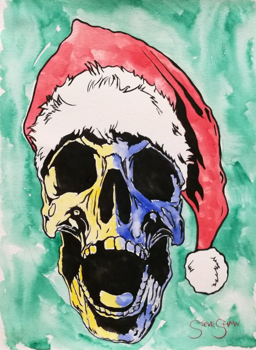 Festive Bonehead. Free Shipping by Steven Shaw