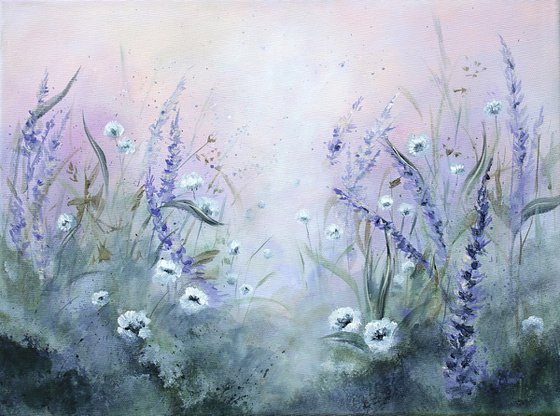 Dandelions in Soft Wind