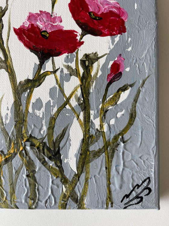 Poppies onan Abstract Background