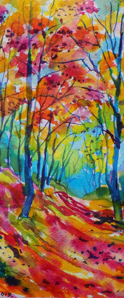 Autumn forest reds by Maja Grecic