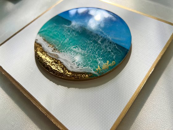 "Little wave" #3 - Miniature ocean painting