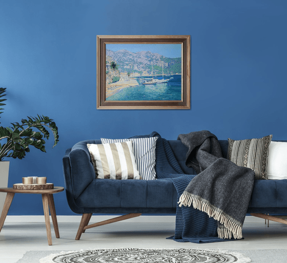 Yachts in the Turunc Koyu harbor