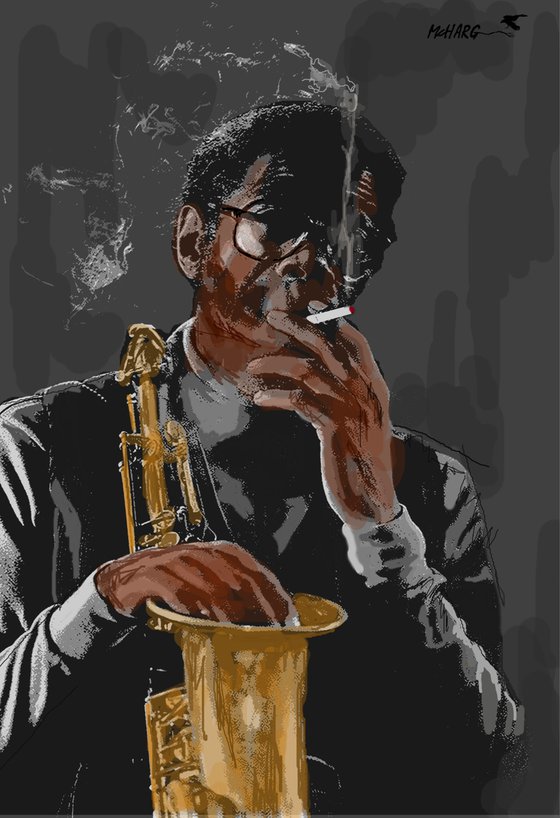 SAX MAN 30"X42"