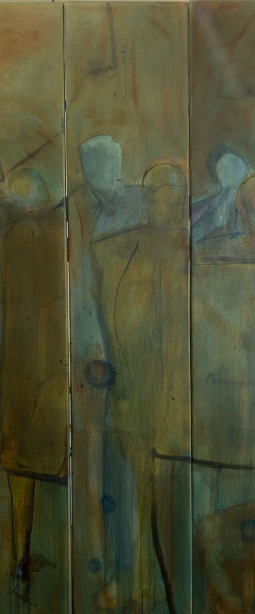 Post Scriptum 319. Triptych by Romuald Mulk Musiolik