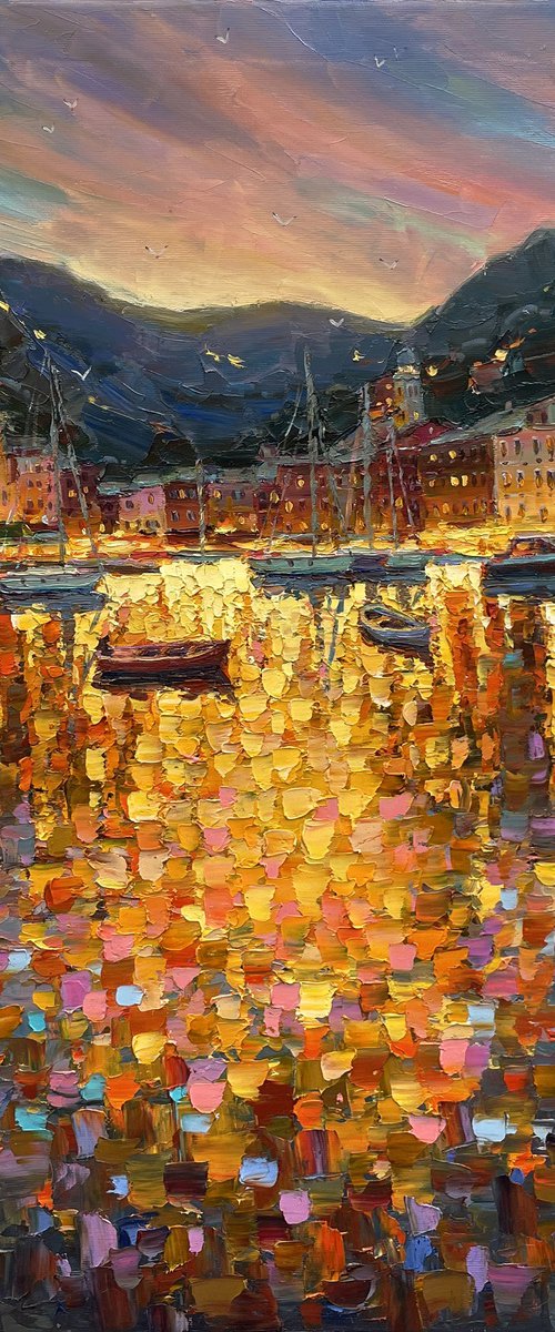 ""Night city of Italy"" by Evgeny Chernyakovsky