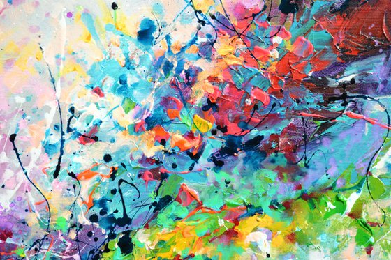 Waterfowl Flight - Colorful Dreamy Abstract