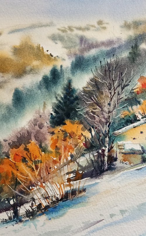 Winter in italian countryside n.2 by Olga Drozdova