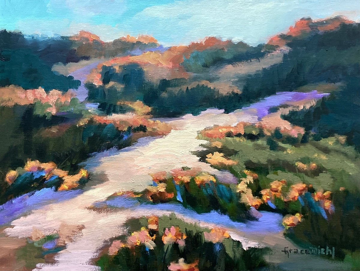 Impressionistic Botanical Oil Painting By Grace Diehl, 12 X 9, Spring Has Sprung, Original Artwork