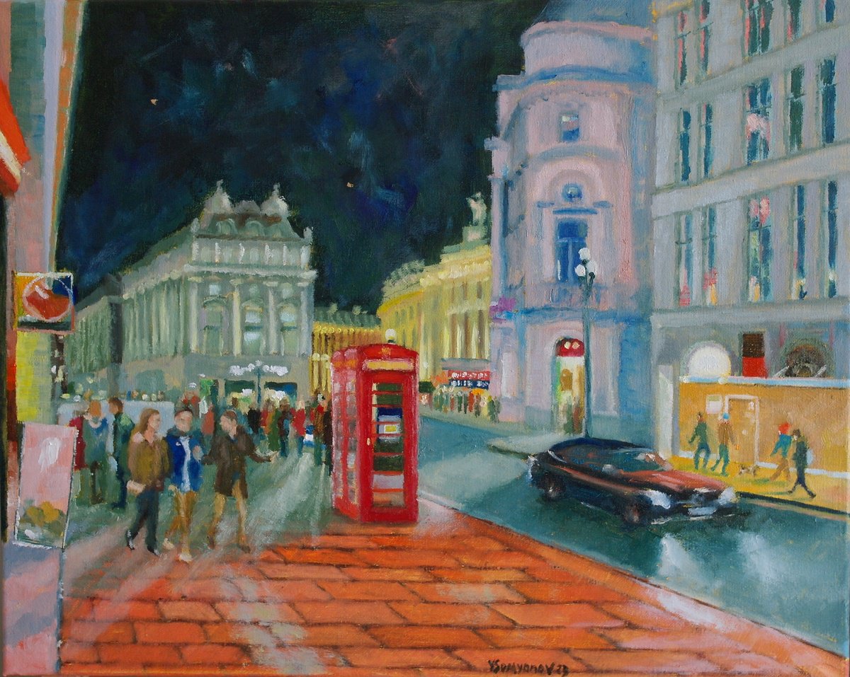 London, Night Street by Juri Semjonov