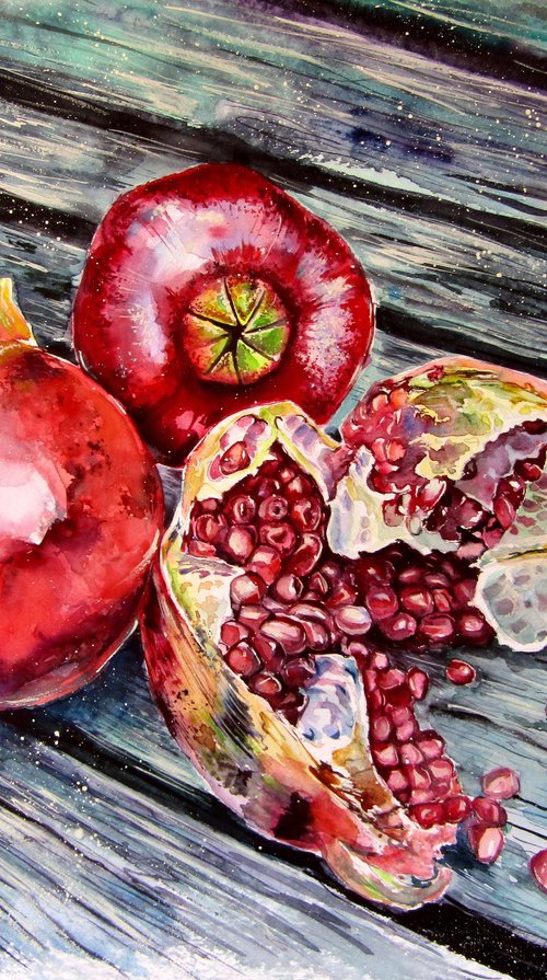 Pomegranate still life by Kovács Anna Brigitta